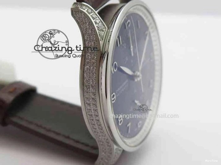 MIROTIME 0403 Unique Portuguese IW3714 Diam ZF V2 1:1 Best Edition Gray Dial On Brown Leather Strap A79350 (Slim Movement) 7250